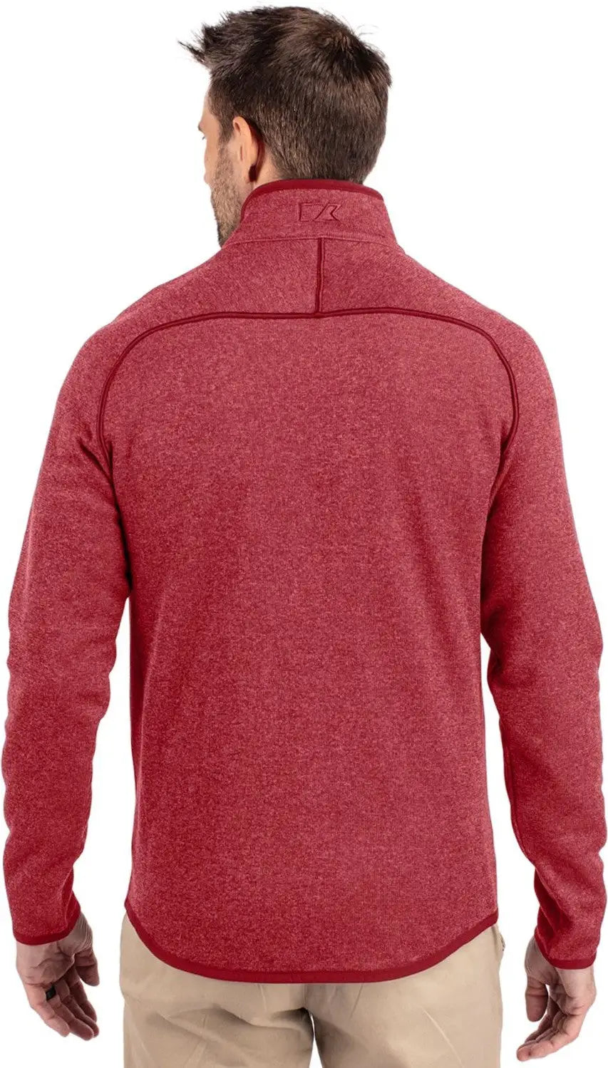 Cutter & Buck Mco00050 Mainsail Sweater-knit Mens Full Zip Jacket - Cardinal Red Heather