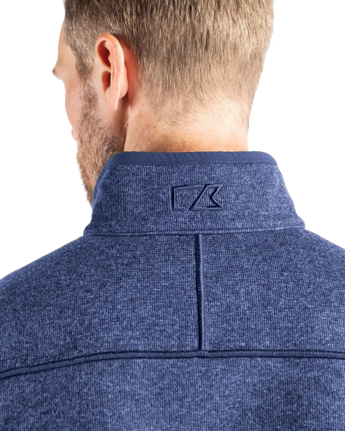 Cutter & Buck Mco00050 Mainsail Sweater-knit Mens Full Zip Jacket - Tour Blue Heather