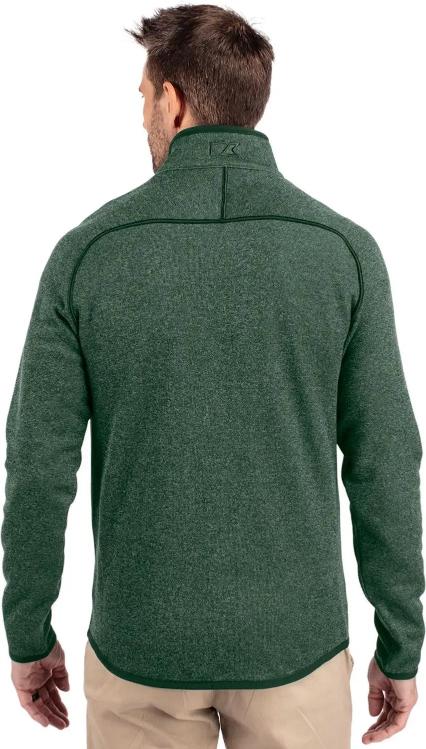 Cutter & Buck Mco00050 Mainsail Sweater-knit Mens Full Zip Jacket - Hunter Heather