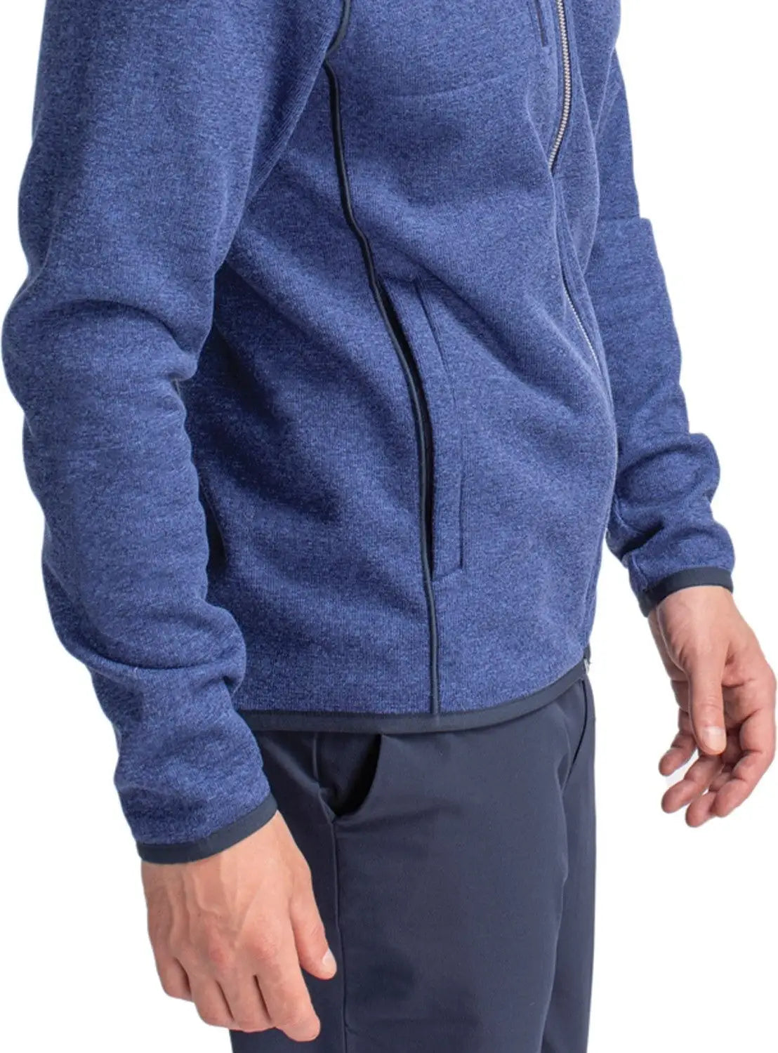 Cutter & Buck Mco00050 Mainsail Sweater-knit Mens Full Zip Jacket - Tour Blue Heather