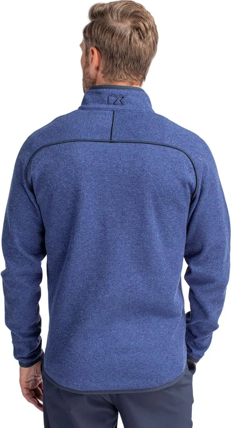 Cutter & Buck Mco00050 Mainsail Sweater-knit Mens Full Zip Jacket - Tour Blue Heather