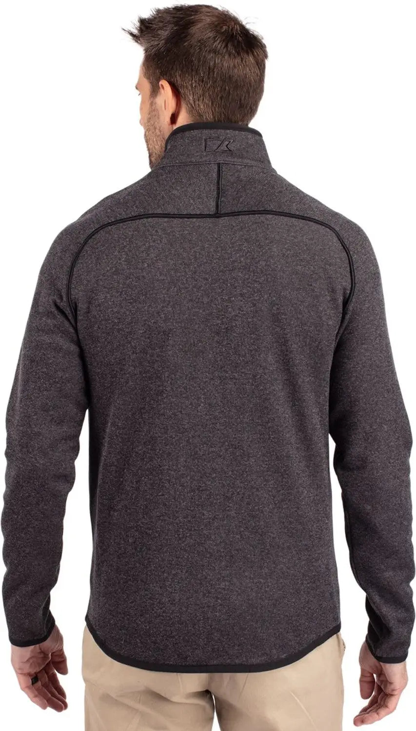 Cutter & Buck Mco00050 Mainsail Sweater-knit Mens Full Zip Jacket - Charcoal Heather
