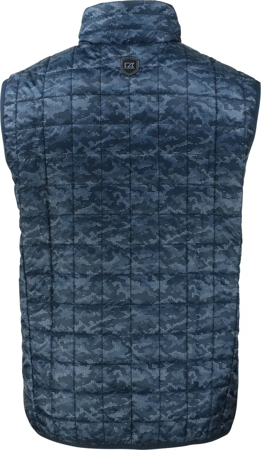 Cutter & Buck Mco00069 Rainier Primaloft® Mens Eco Insulated Full Zip Printed Puffer Vest - Dark Navy