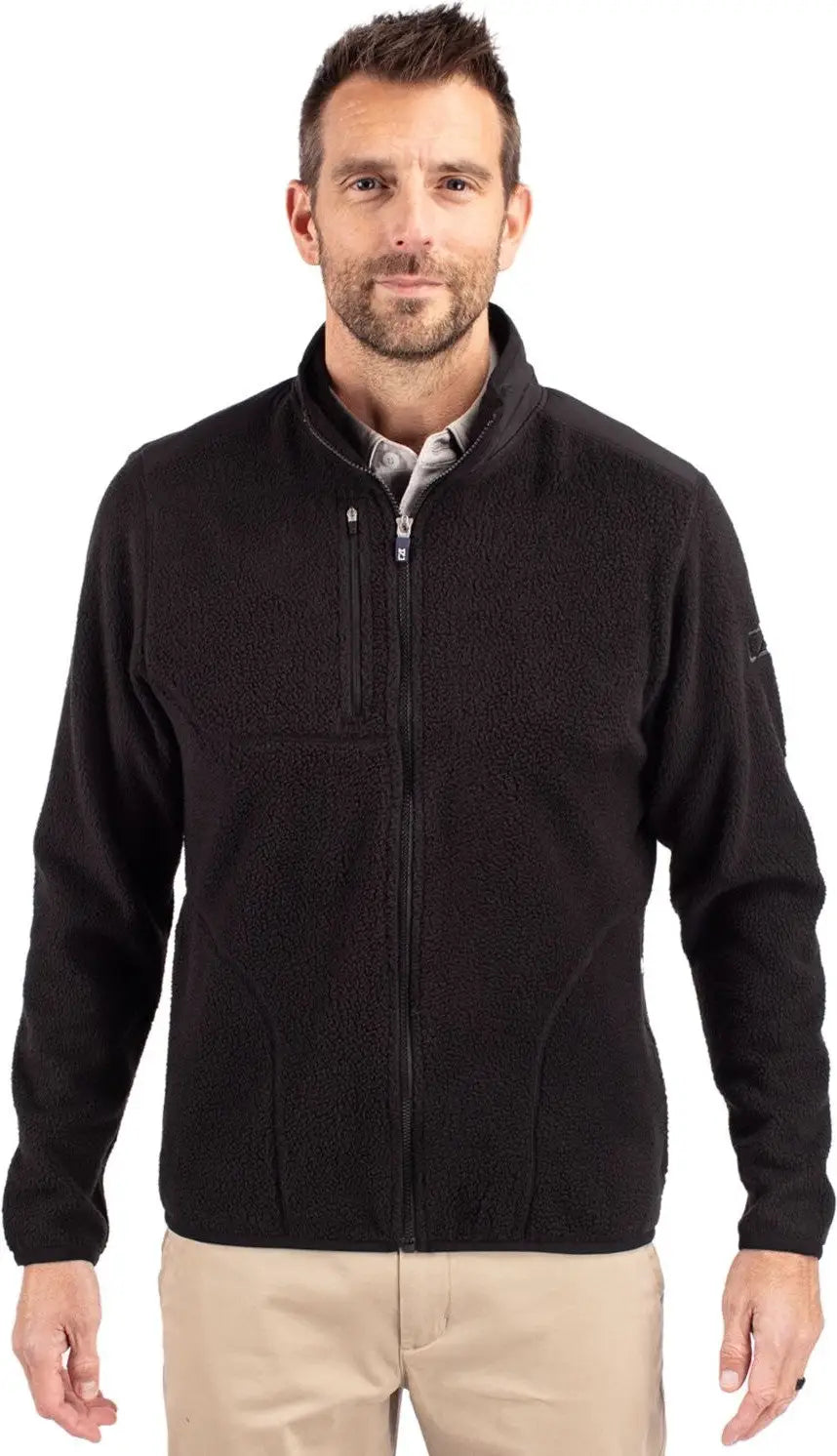 Cutter & Buck Mco00070 Cascade Eco Fleece Mens Full Zip Jacket - Black - Adult s