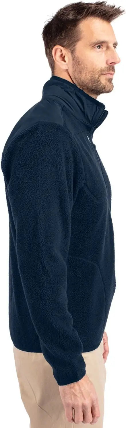 Cutter & Buck Mco00070 Cascade Eco Fleece Mens Full Zip Jacket - Navy Blue