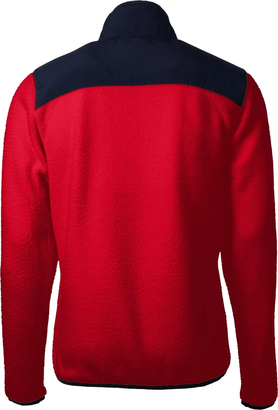 Cutter & Buck Mco00070 Cascade Eco Fleece Mens Full Zip Jacket - Red Navy Blue