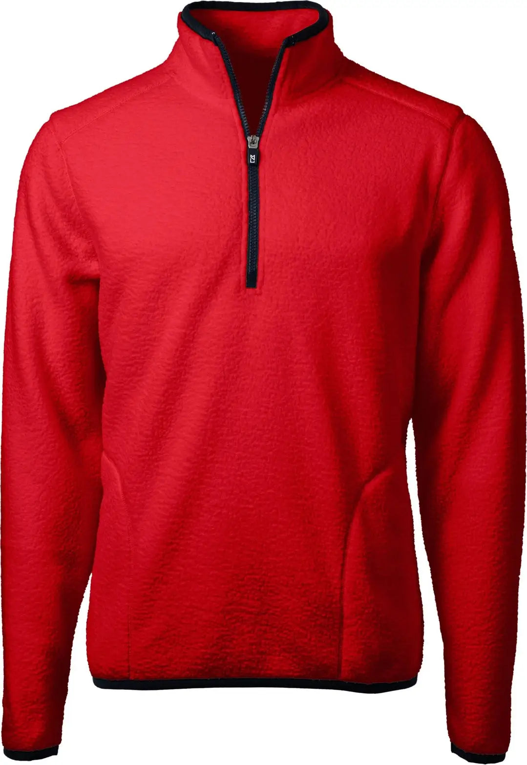Cutter & Buck Mco00071 Cascade Eco Fleece Mens Quarter Zip - Red Navy Blue - Red/navy / Adult s