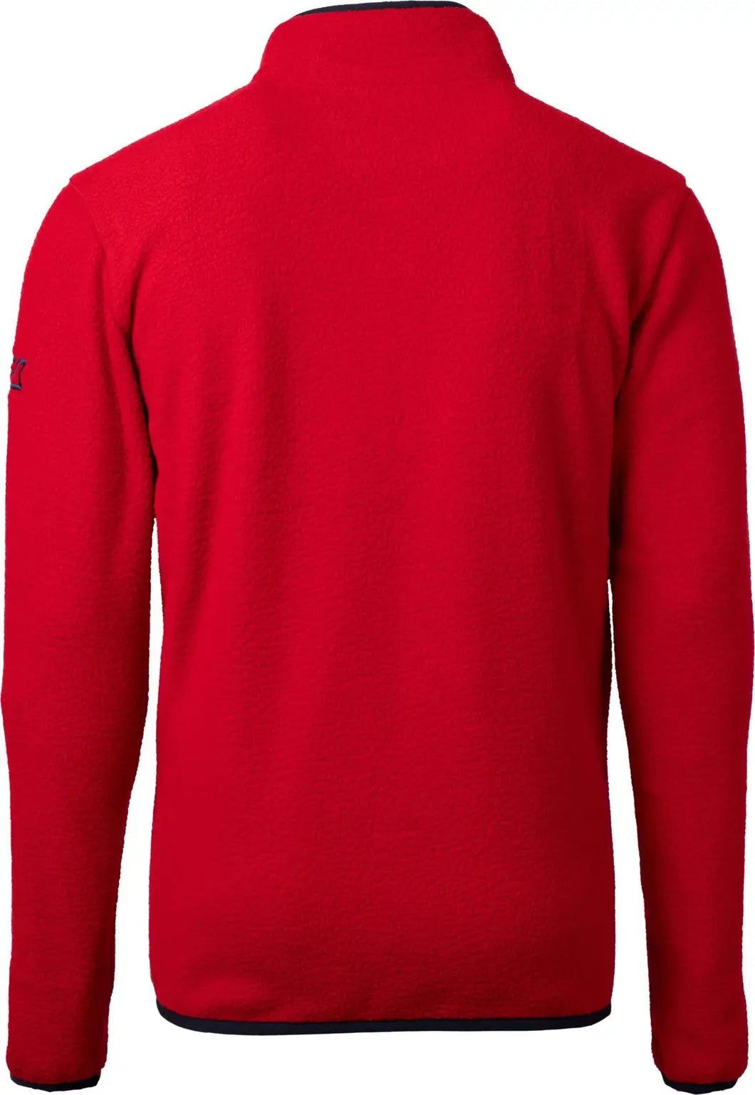 Cutter & Buck Mco00071 Cascade Eco Fleece Mens Quarter Zip - Red Navy Blue
