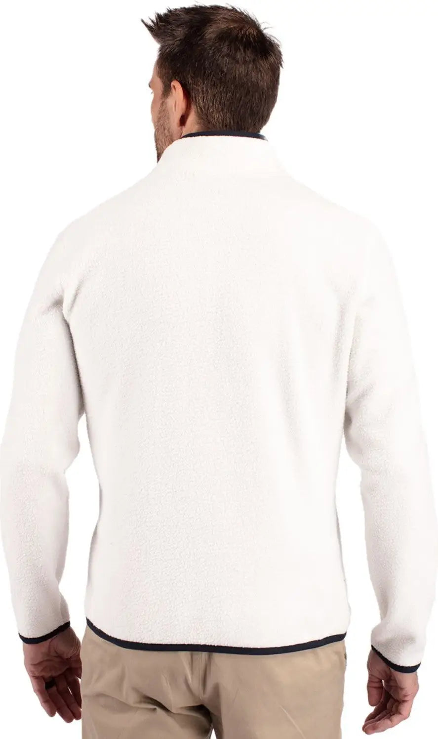 Cutter & Buck Mco00071 Cascade Eco Fleece Mens Quarter Zip - Shell Navy Blue