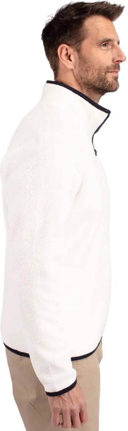 Cutter & Buck Mco00071 Cascade Eco Fleece Mens Quarter Zip - Shell Navy Blue