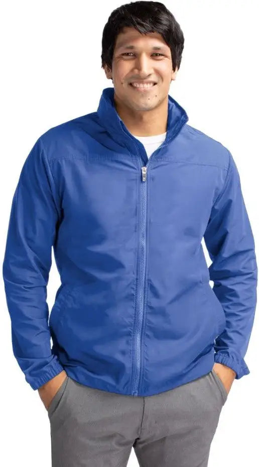 Cutter & Buck Mco00073 Charter Eco Recycled Mens Full-zip Jacket - Tour Blue - Adult s