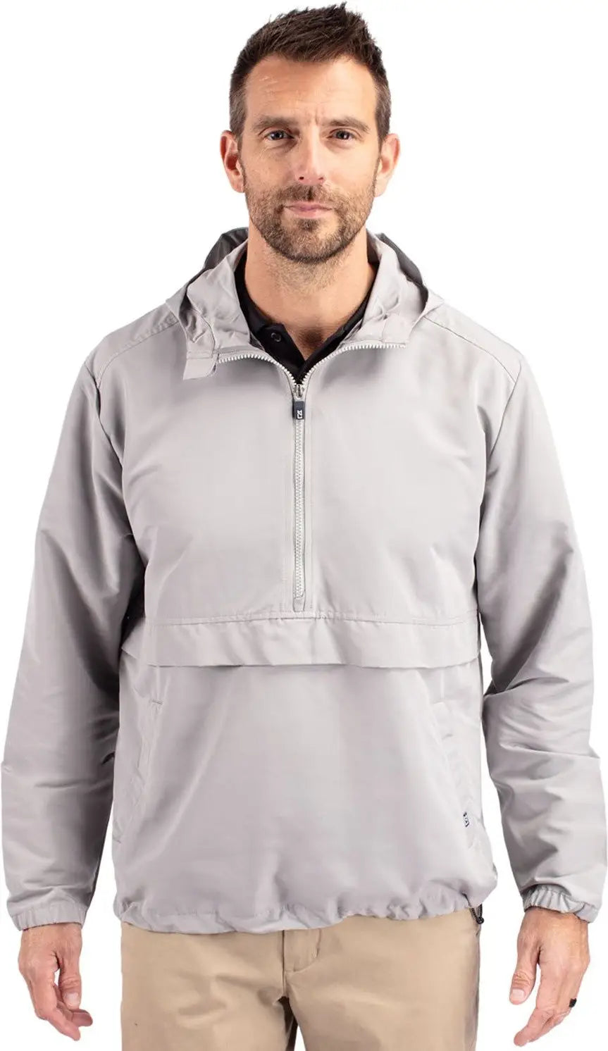 Cutter & Buck Mco00074 Charter Eco Recycled Mens Anorak Jacket - Polished - Adult s