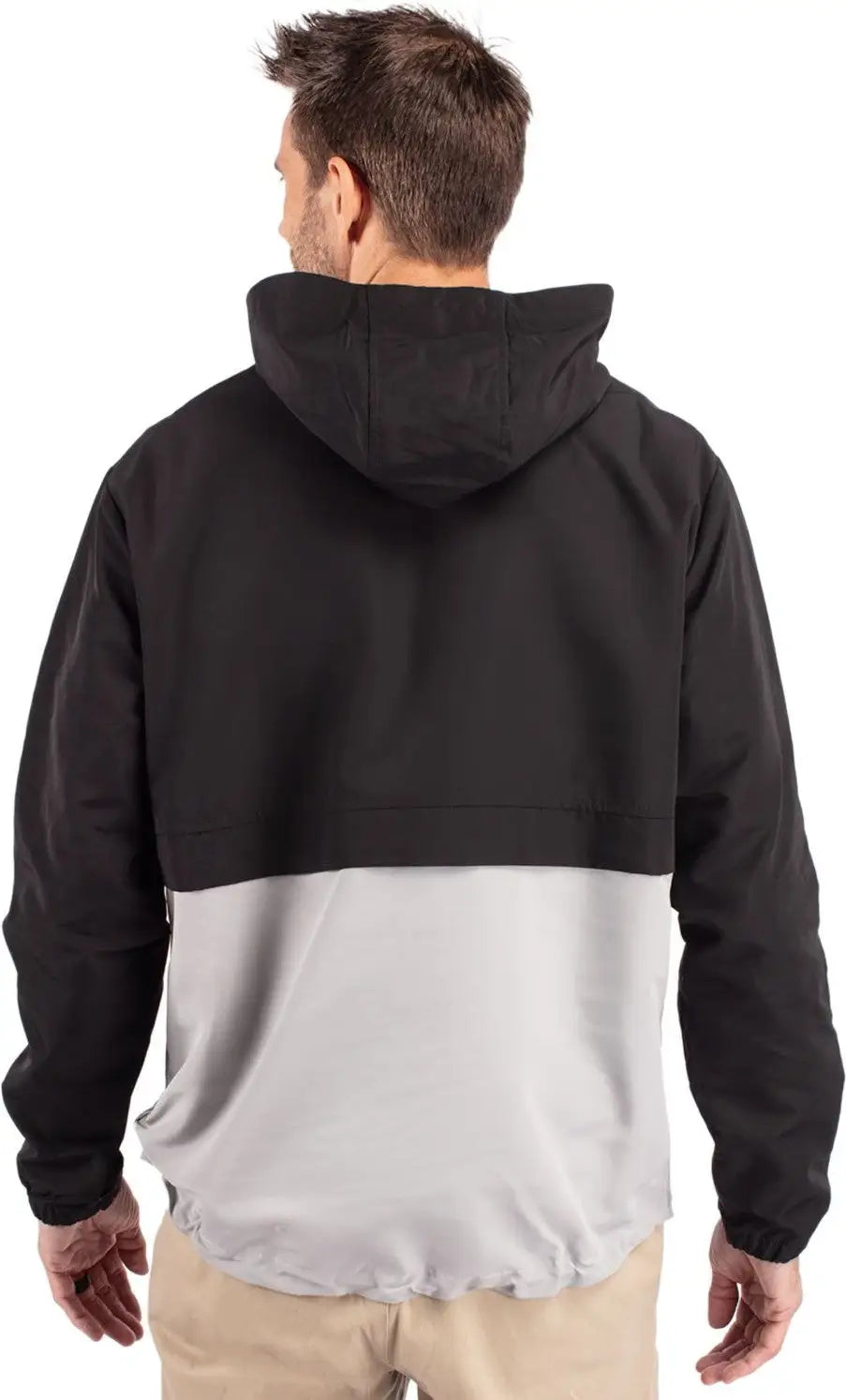 Cutter & Buck Mco00074 Charter Eco Recycled Mens Anorak Jacket - Black Polished