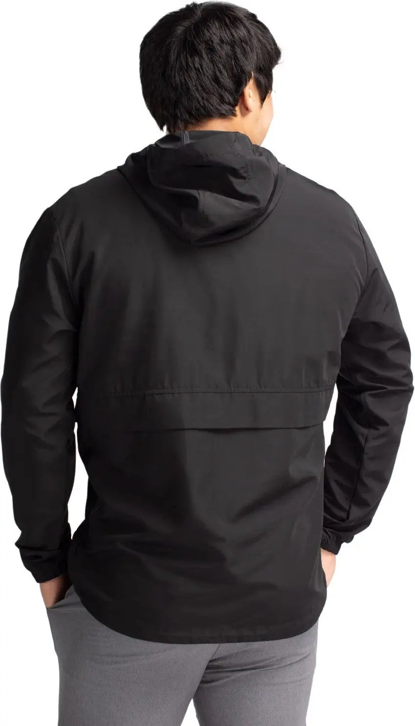 Cutter & Buck Mco00074 Charter Eco Recycled Mens Anorak Jacket - Black