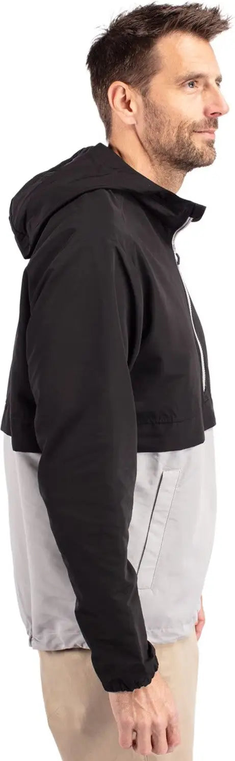 Cutter & Buck Mco00074 Charter Eco Recycled Mens Anorak Jacket - Black Polished