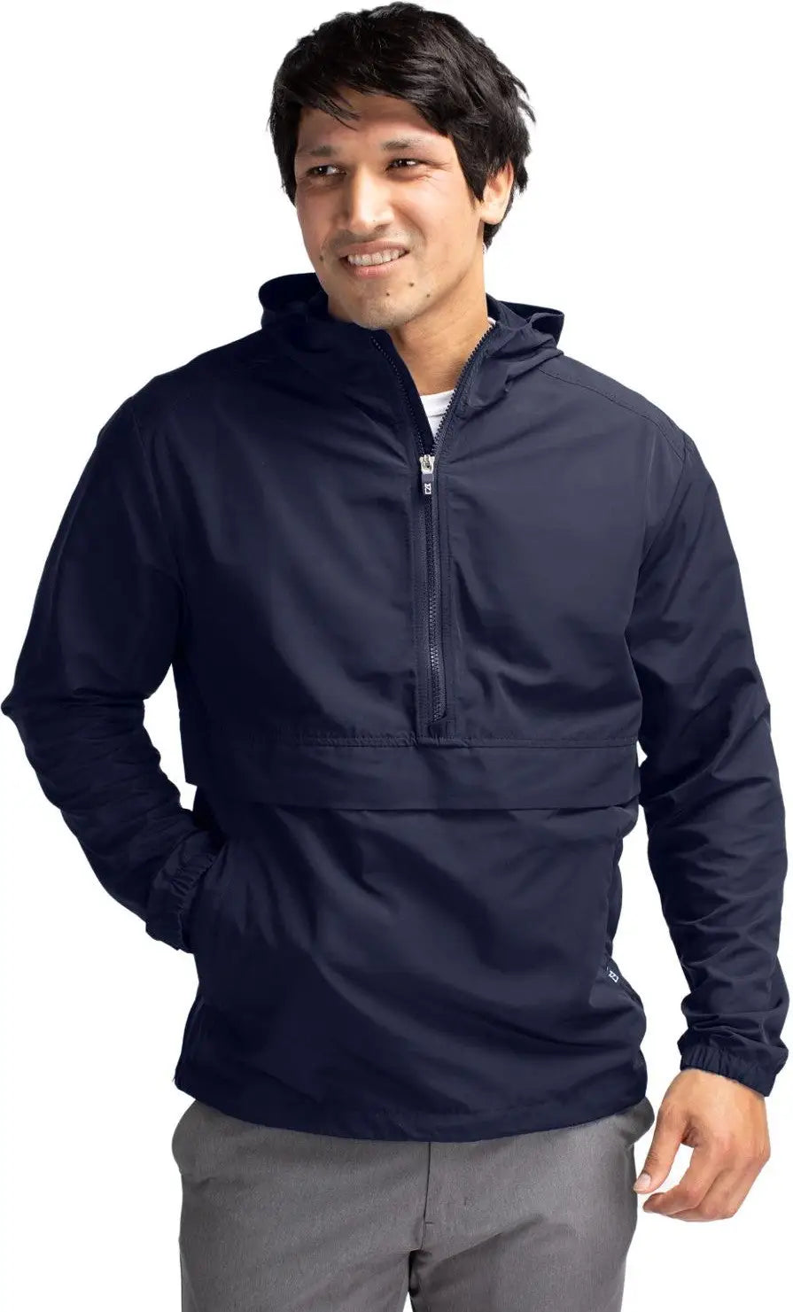 Cutter & Buck Mco00074 Charter Eco Recycled Mens Anorak Jacket - Navy Blue - Adult s