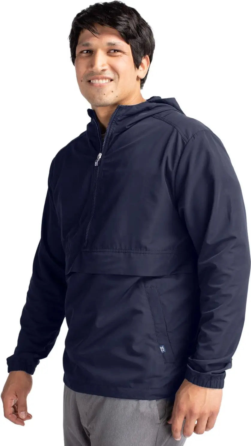 Cutter & Buck Mco00074 Charter Eco Recycled Mens Anorak Jacket - Navy Blue