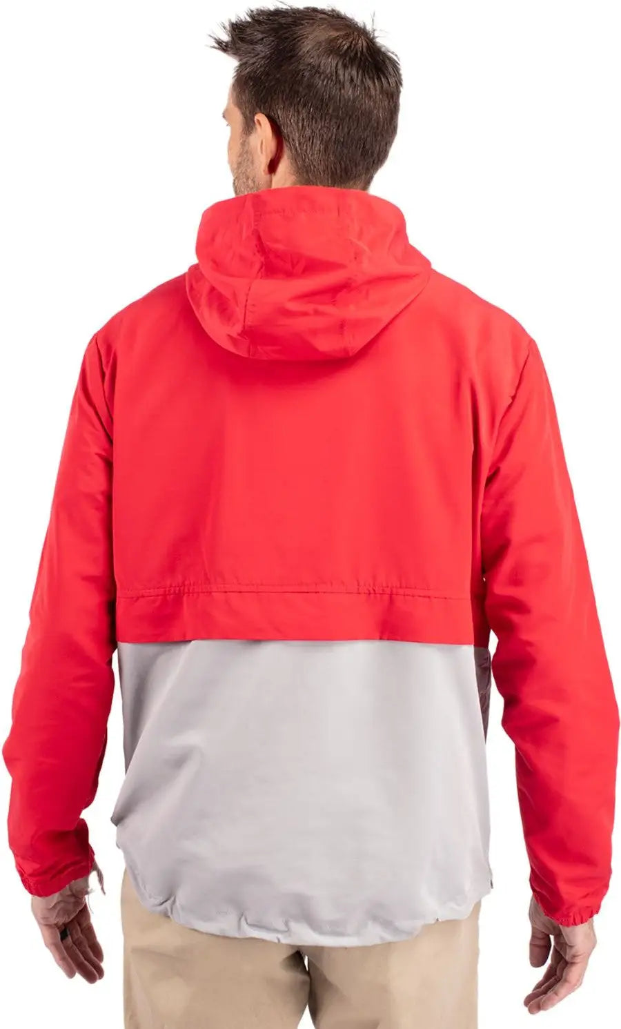 Cutter & Buck Mco00074 Charter Eco Recycled Mens Anorak Jacket - Red Polished