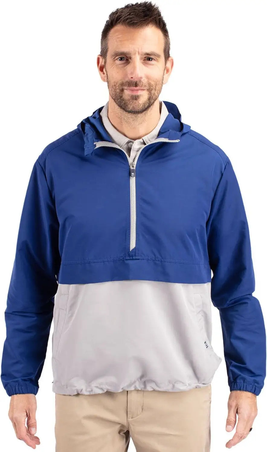 Cutter & Buck Mco00074 Charter Eco Recycled Mens Anorak Jacket - Tour Blue Polished - Blue/polished / Adult s