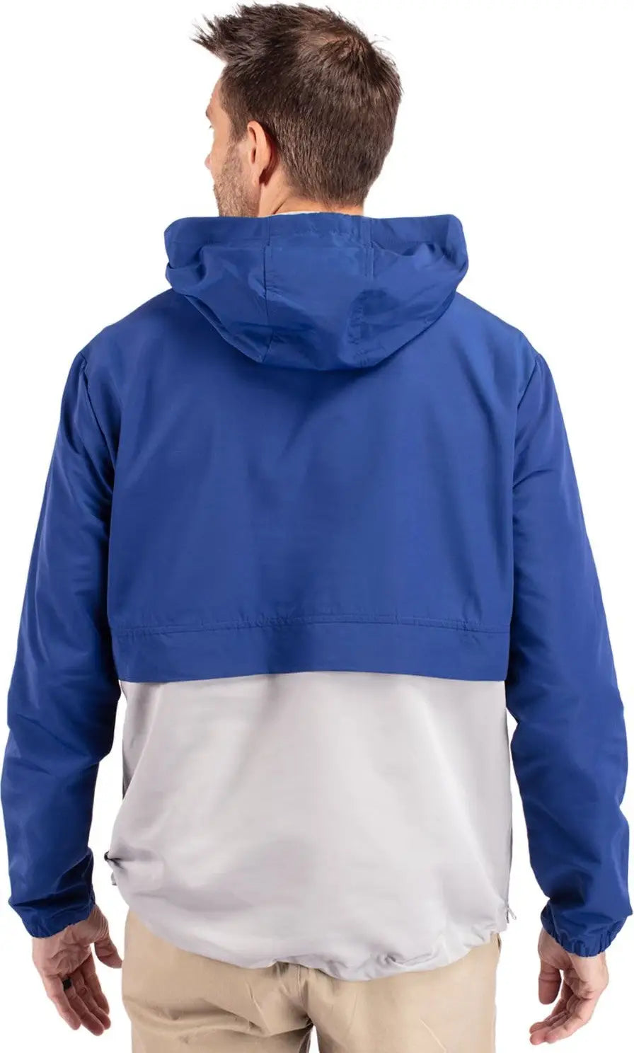 Cutter & Buck Mco00074 Charter Eco Recycled Mens Anorak Jacket - Tour Blue Polished