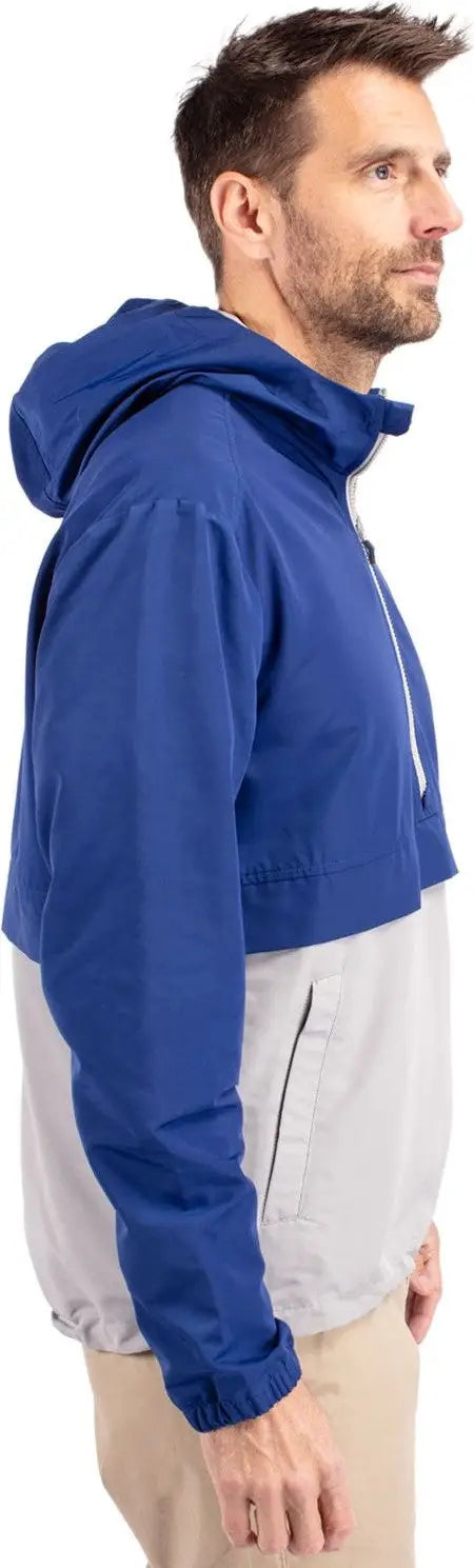 Cutter & Buck Mco00074 Charter Eco Recycled Mens Anorak Jacket - Tour Blue Polished