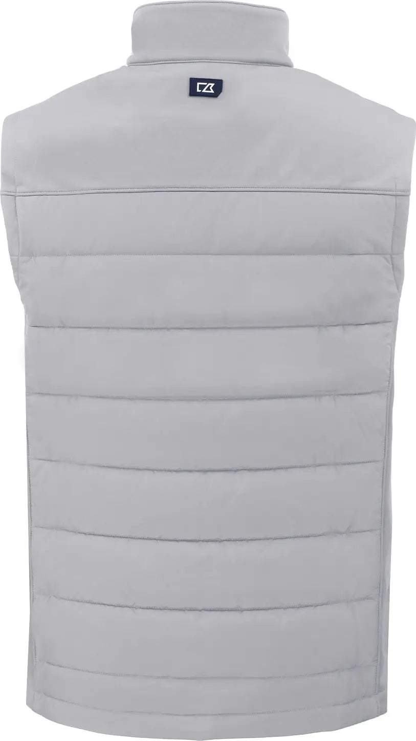 Cutter & Buck Mco00076 Evoke Hybrid Softshell Recycled Mens Full Zip Vest - Concrete