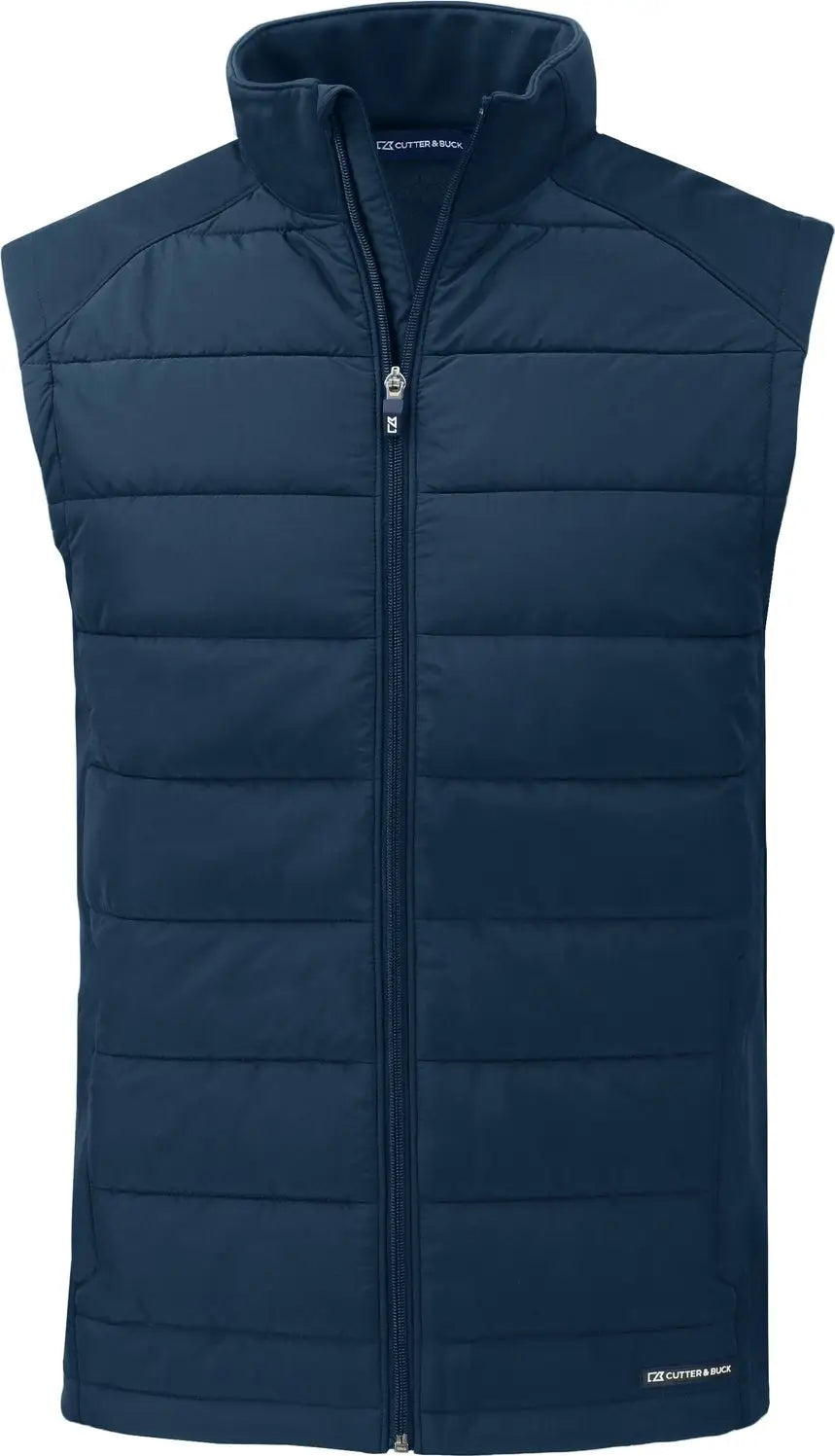 Cutter & Buck Mco00076 Evoke Hybrid Softshell Recycled Mens Full Zip Vest - Navy Blue - Adult s