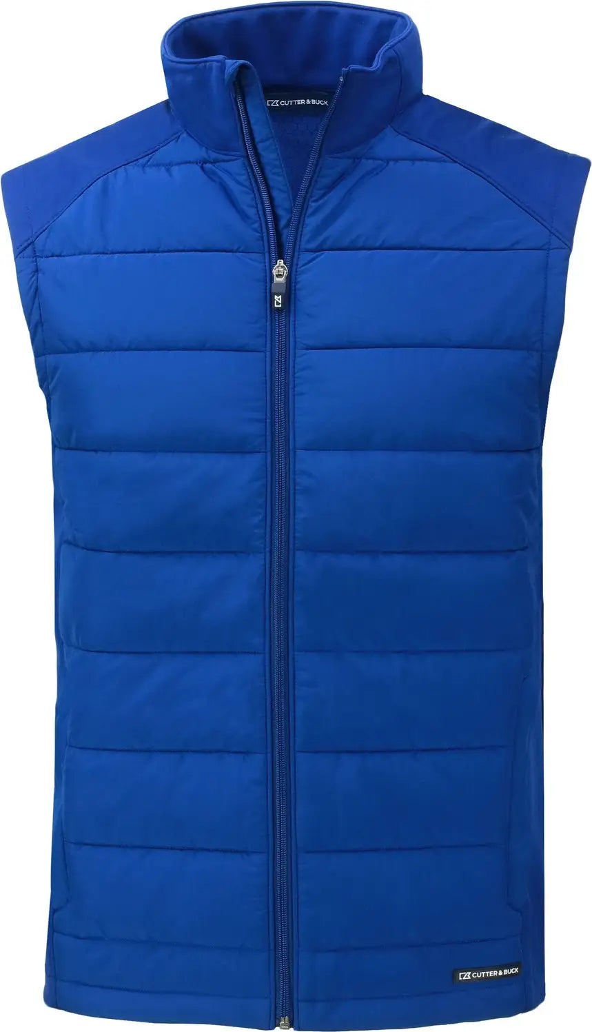 Cutter & Buck Mco00076 Evoke Hybrid Softshell Recycled Mens Full Zip Vest - Tour Blue