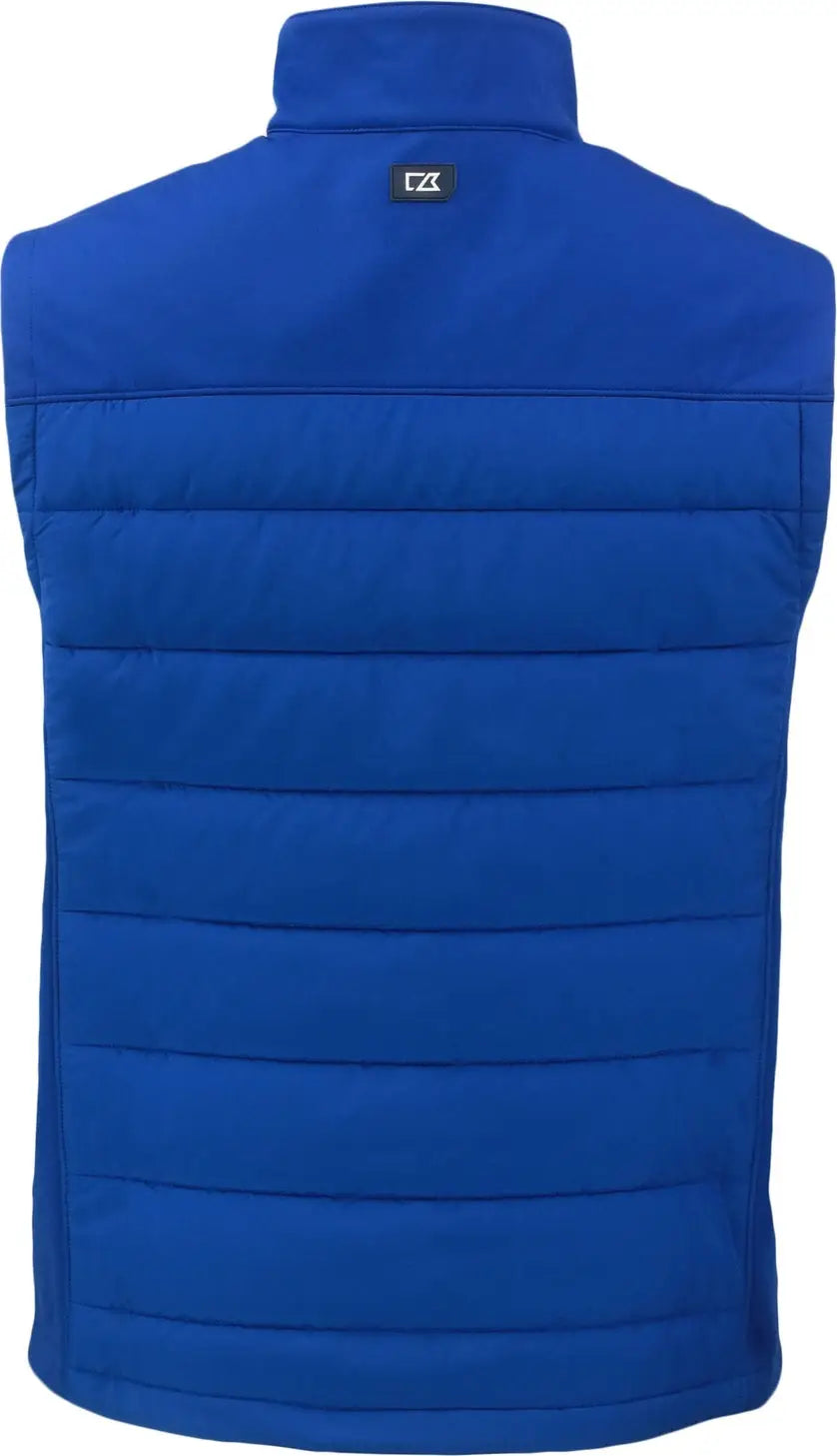 Cutter & Buck Mco00076 Evoke Hybrid Softshell Recycled Mens Full Zip Vest - Tour Blue
