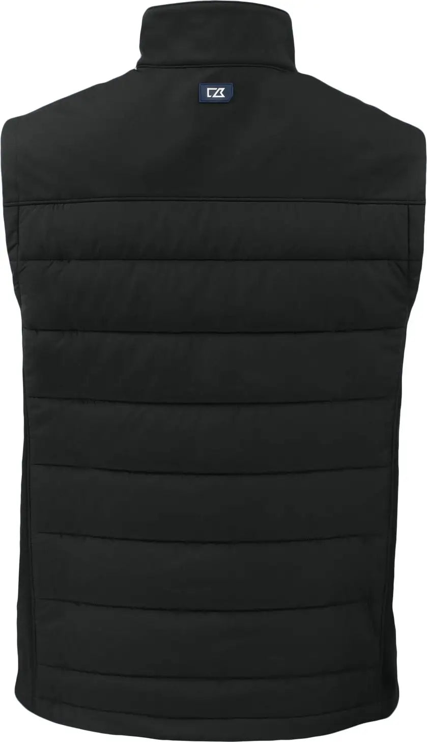 Cutter & Buck Mco00076 Evoke Hybrid Softshell Recycled Mens Full Zip Vest - Black