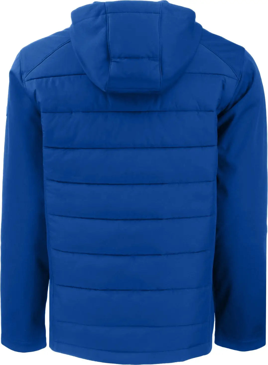 Cutter & Buck Mco00077 Evoke Hybrid Softshell Recycled Full Zip Mens Hooded Jacket - Tour Blue