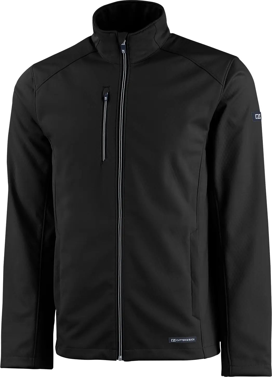 Cutter & Buck Mco00078 Evoke Softshell Recycled Full Zip Mens Jacket - Black