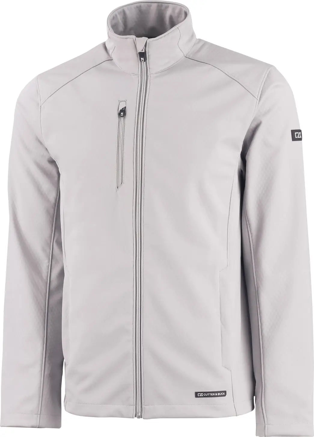 Cutter & Buck Mco00078 Evoke Softshell Recycled Full Zip Mens Jacket - Concrete
