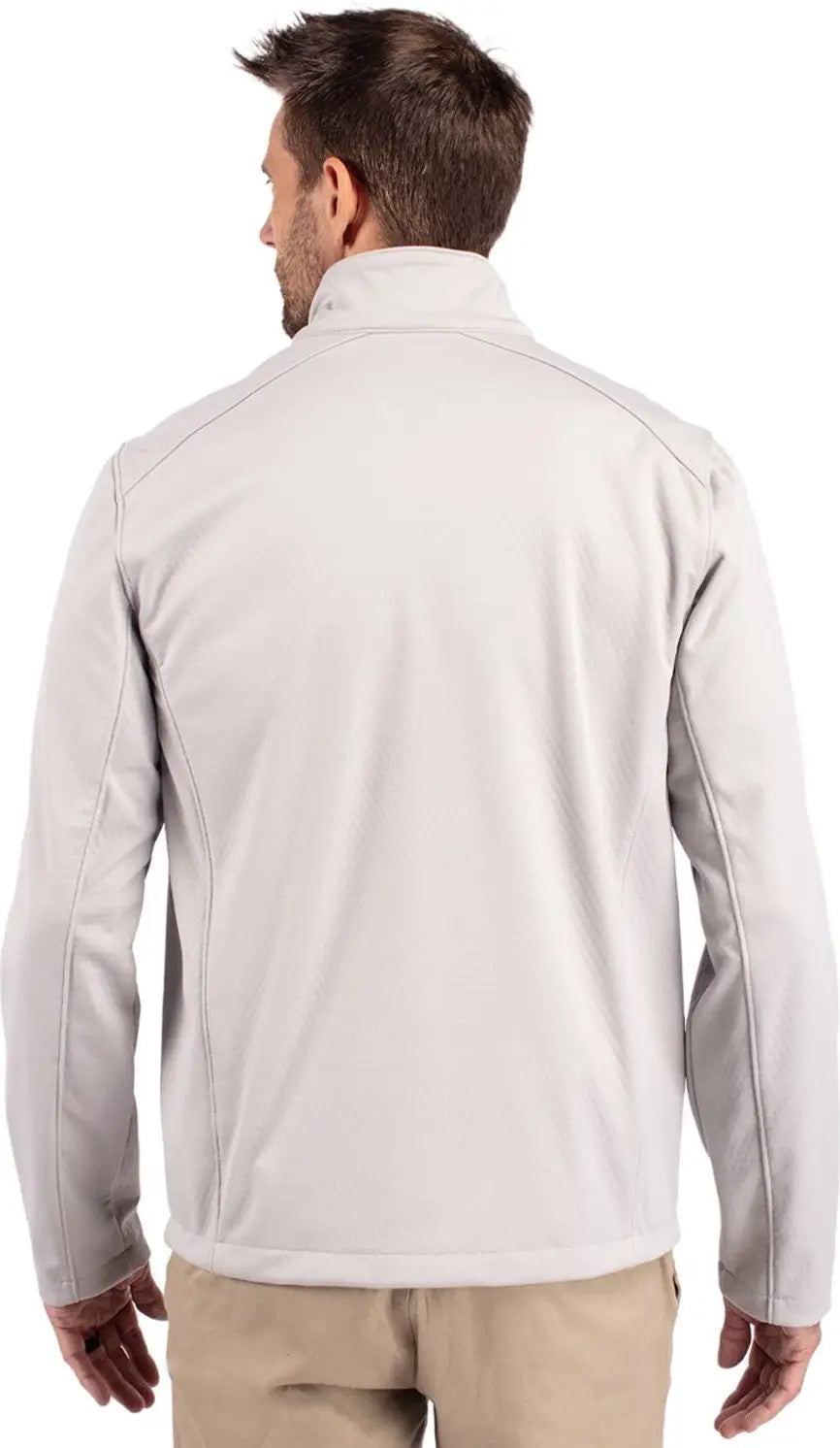 Cutter & Buck Mco00078 Evoke Softshell Recycled Full Zip Mens Jacket - Concrete