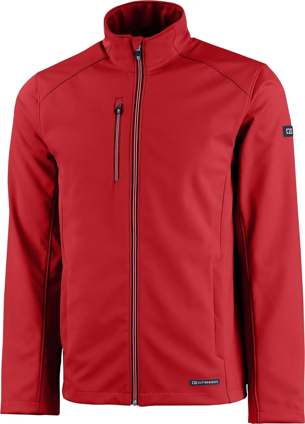 Cutter & Buck Mco00078 Evoke Softshell Recycled Full Zip Mens Jacket - Cardinal Red