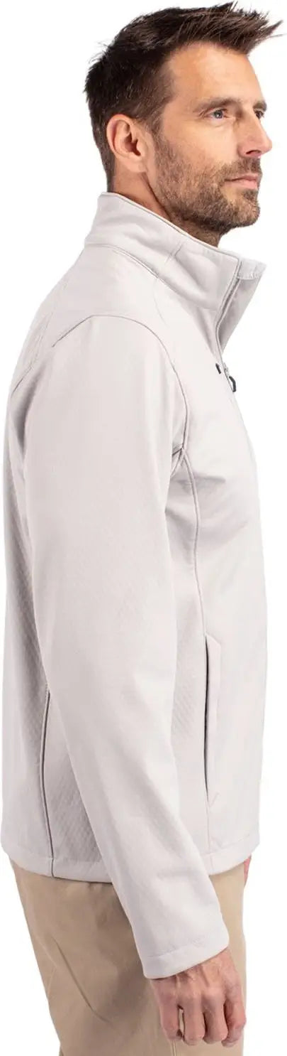 Cutter & Buck Mco00078 Evoke Softshell Recycled Full Zip Mens Jacket - Concrete