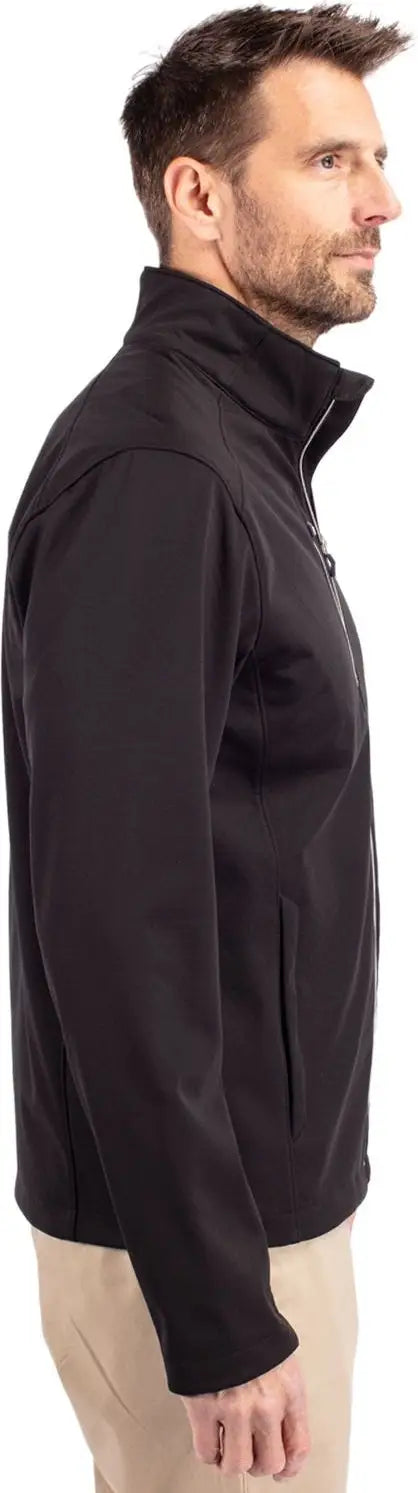Cutter & Buck Mco00078 Evoke Softshell Recycled Full Zip Mens Jacket - Black