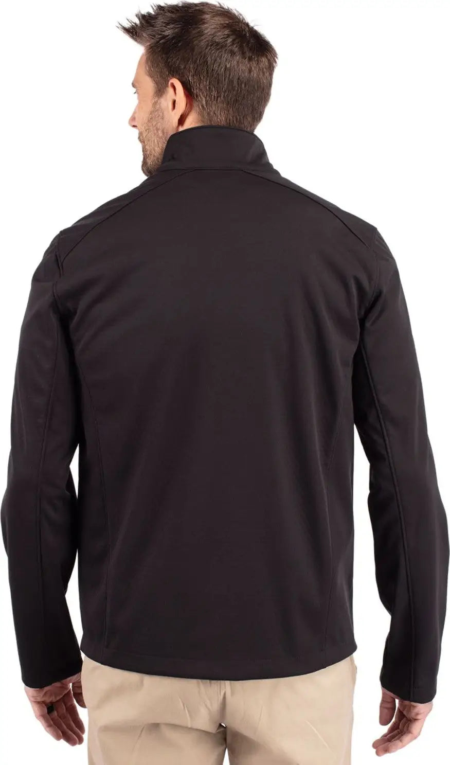 Cutter & Buck Mco00078 Evoke Softshell Recycled Full Zip Mens Jacket - Black