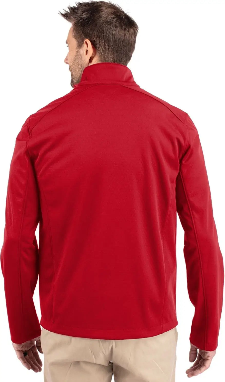 Cutter & Buck Mco00078 Evoke Softshell Recycled Full Zip Mens Jacket - Cardinal Red