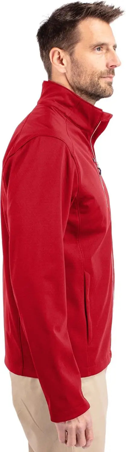 Cutter & Buck Mco00078 Evoke Softshell Recycled Full Zip Mens Jacket - Cardinal Red