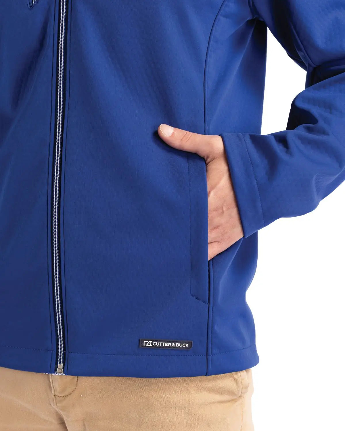 Cutter & Buck Mco00078 Evoke Softshell Recycled Full Zip Mens Jacket - Tour Blue