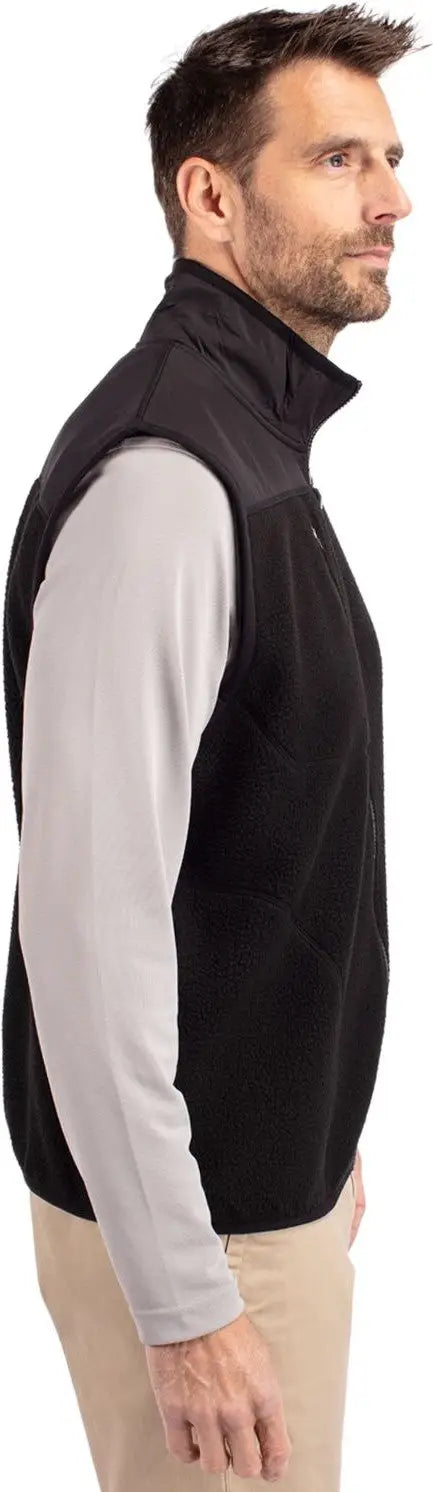 Cutter & Buck Mco00084 Cascade Eco Fleece Mens Vest - Black