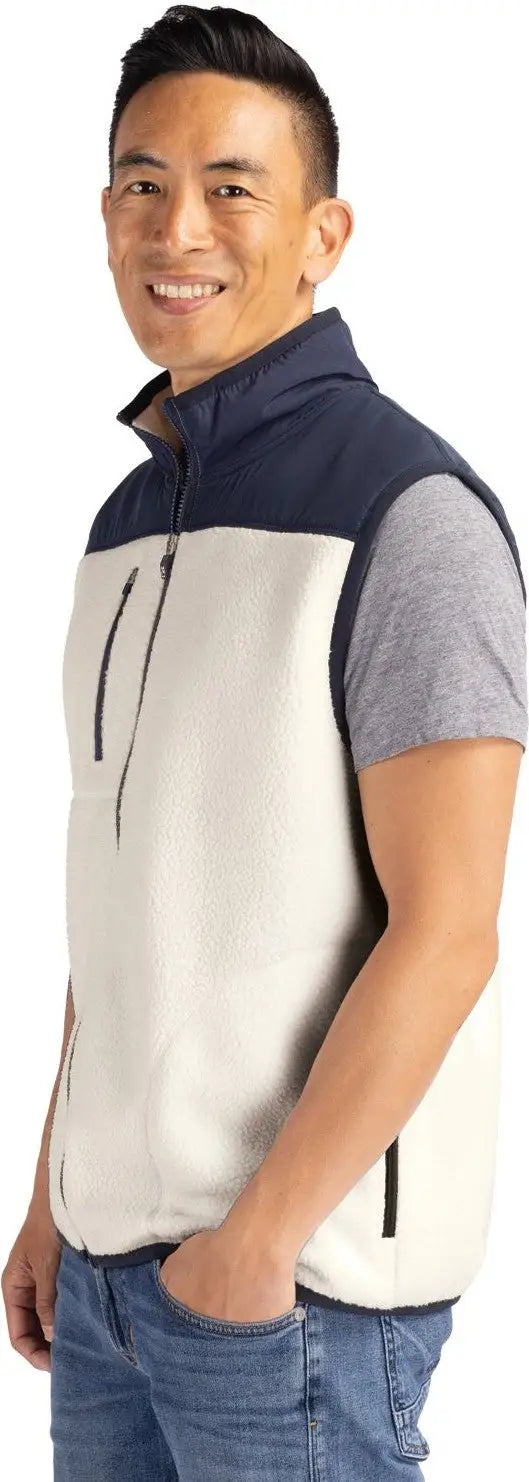 Cutter & Buck Mco00084 Cascade Eco Fleece Mens Vest - Shell Navy Blue