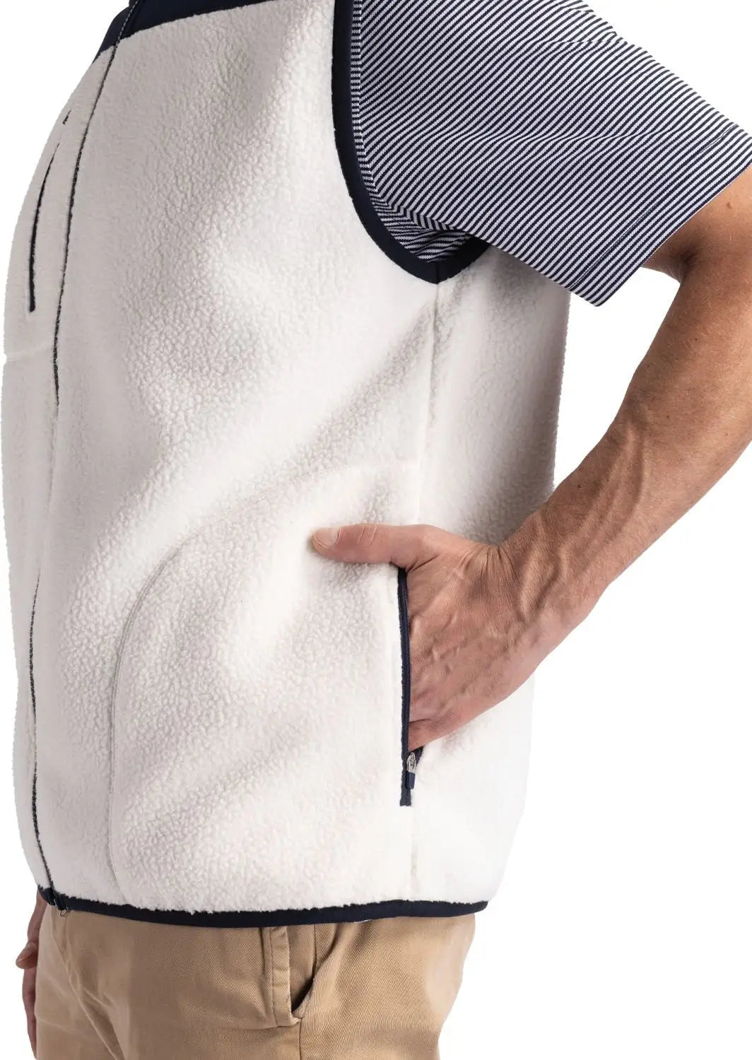 Cutter & Buck Mco00084 Cascade Eco Fleece Mens Vest - Shell Navy Blue