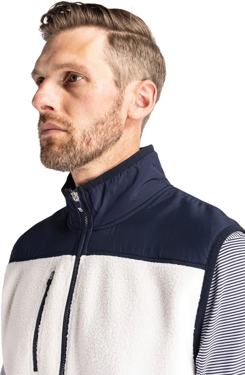 Cutter & Buck Mco00084 Cascade Eco Fleece Mens Vest - Shell Navy Blue
