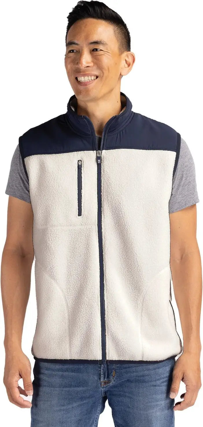 Cutter & Buck Mco00084 Cascade Eco Fleece Mens Vest - Shell Navy Blue - Shell/navy / Adult s