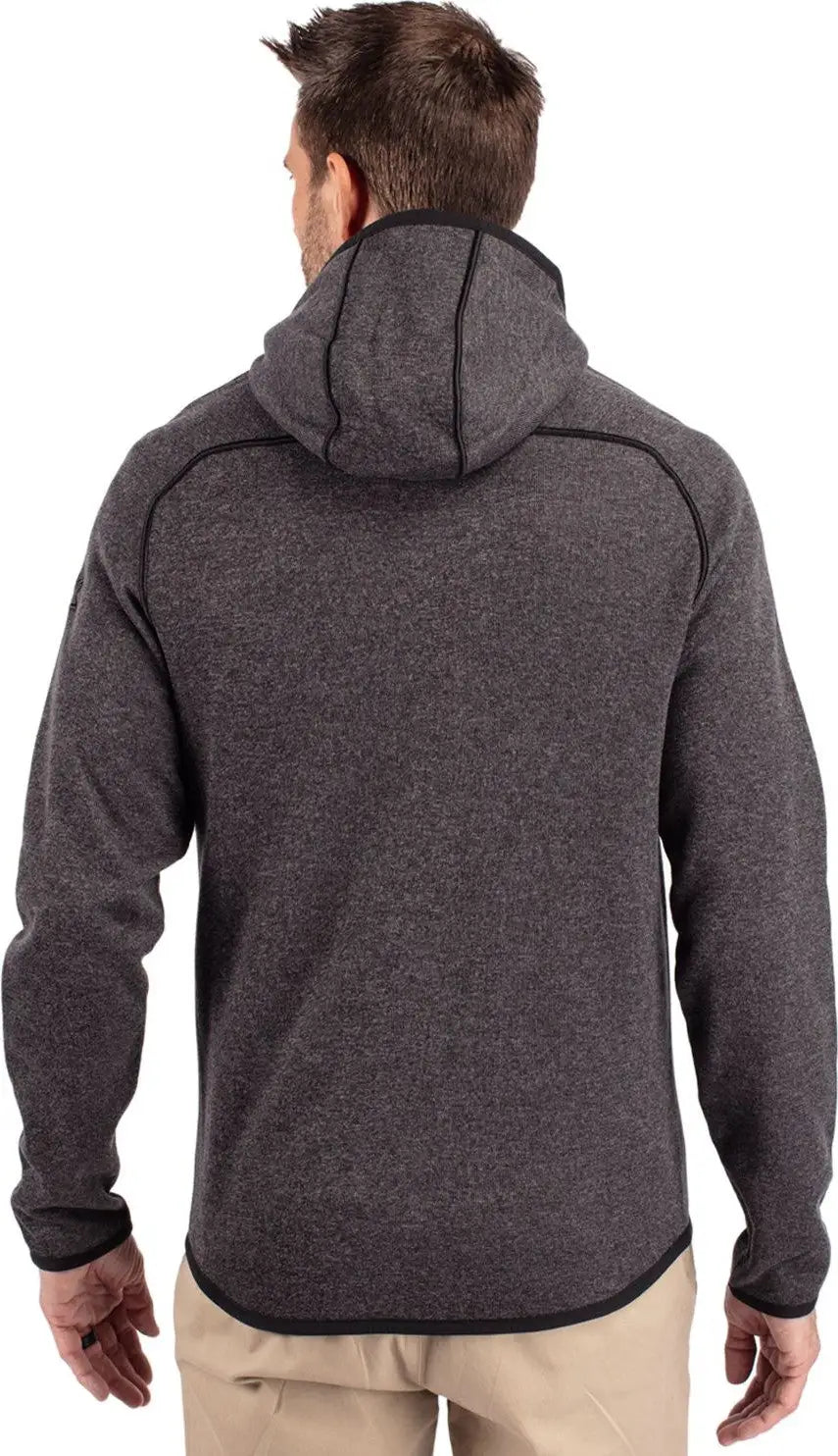 Cutter & Buck Mco00089 Mainsail Full Zip Hooded Mens Jacket - Charcoal Heather