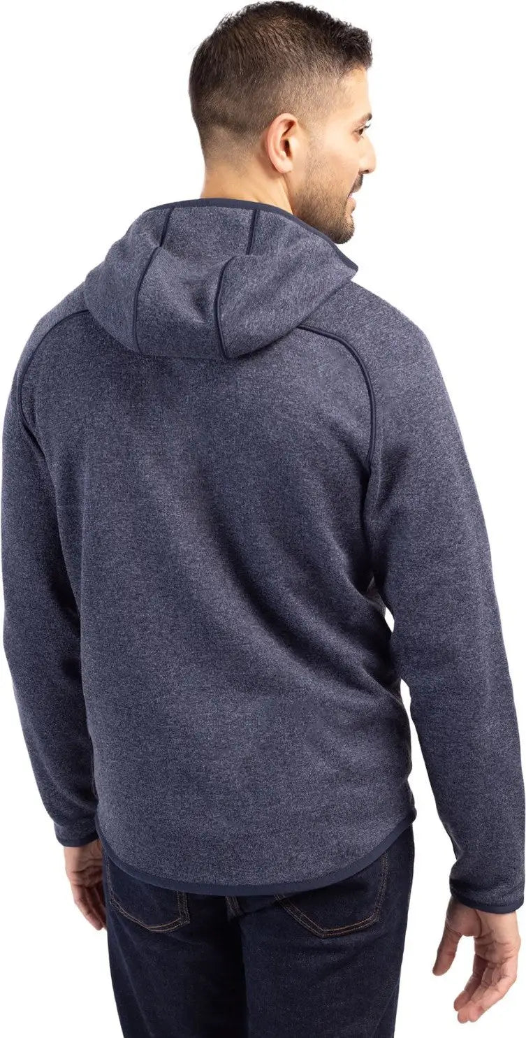Cutter & Buck Mco00089 Mainsail Full Zip Hooded Mens Jacket - Liberty Navy Heather - Adult s