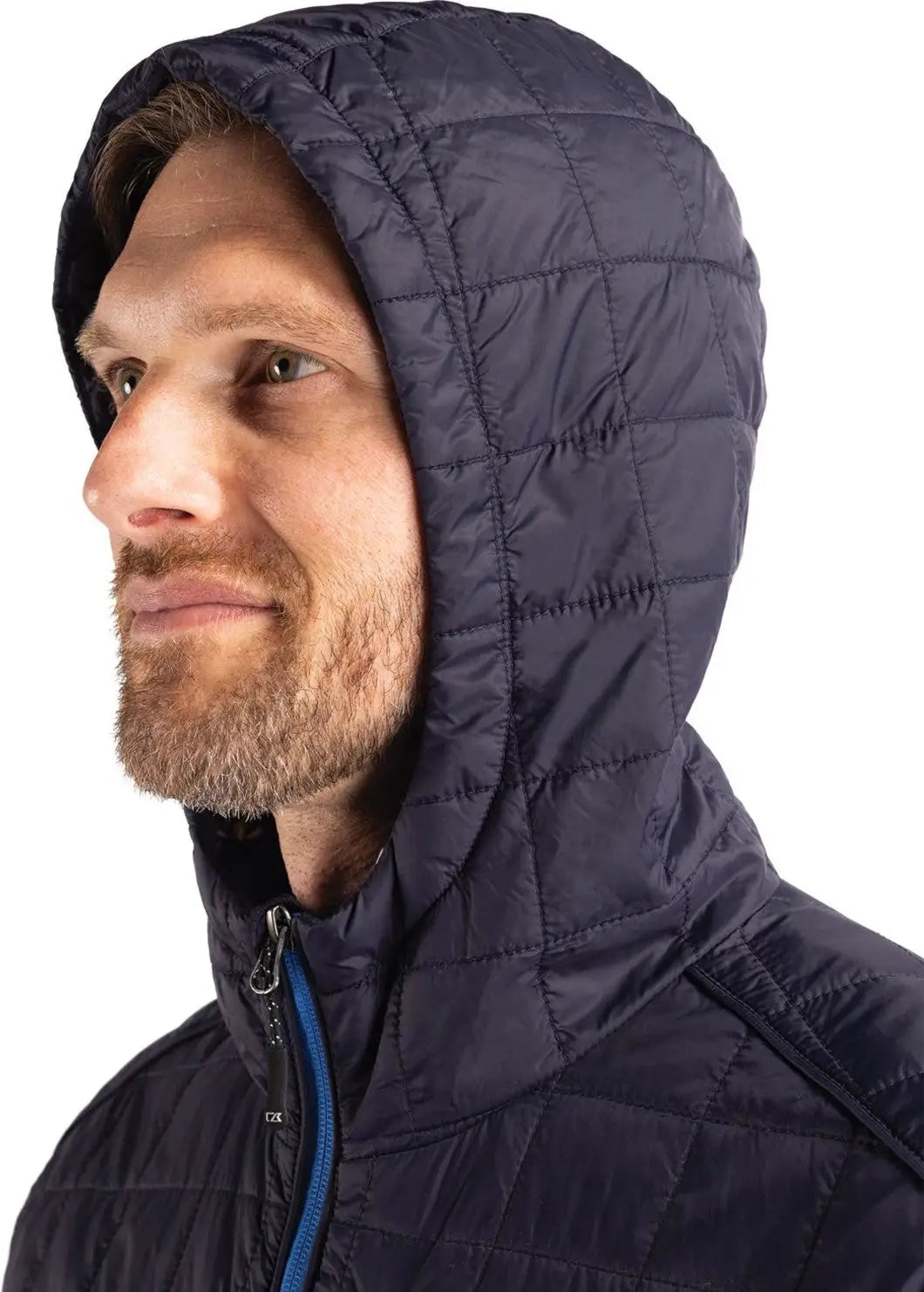 Cutter & Buck Mco00091 Rainier Primaloft Eco Mens Full Zip Hooded Jacket - Dark Navy