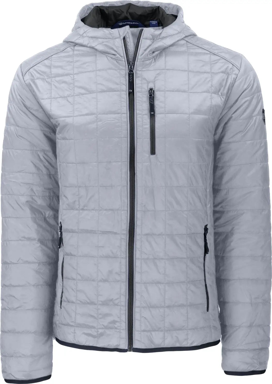 Cutter & Buck Mco00091 Rainier Primaloft Eco Mens Full Zip Hooded Jacket - Polished